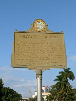 Military Cemetery Historical Marker