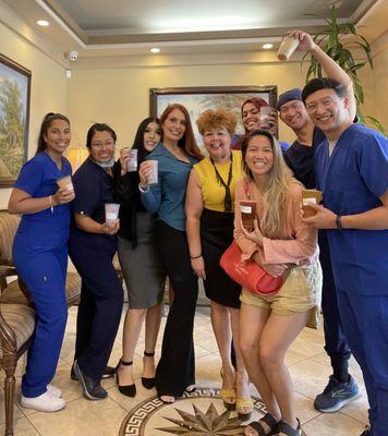 One of our lovely patients here bringing us boba! Thanks again!