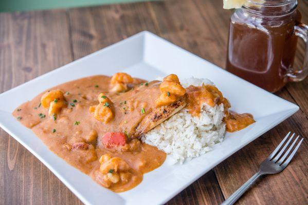 Luisiana Tilapia & Shrimp étouffée.