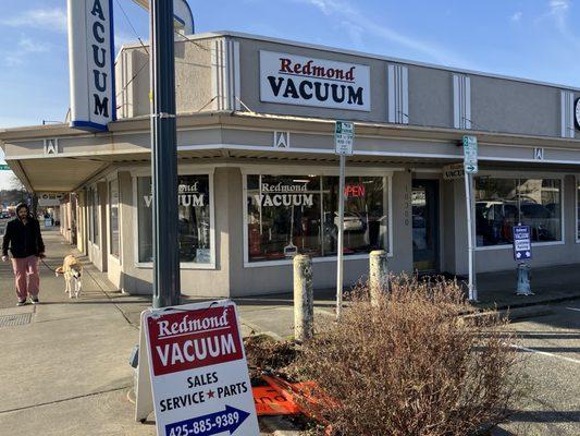 You just don't see vacuum stores like this any more! There is ample parking on the east side of the strip mall building.