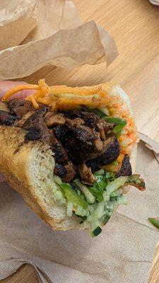 Banh mi with chicken