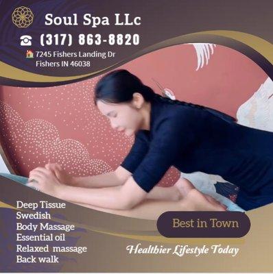 A traditional Swedish massage utilizing a system of techniques specially created to relax muscles by applying pressure to inc...