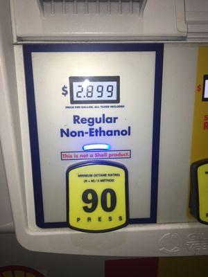 Regular non-ethanol 90 OCTANE gasoline. You should more mileage