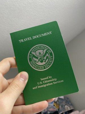 Here's is my Travel Passport!!! I got it sooner than I expected!