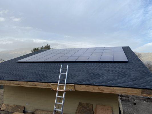 14.8kW CertainTeed Array for 3000 sq ft off grid home system.