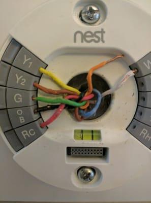 TAB in the middle of a Nest Thermostat install.