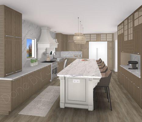 Kitchen remodel 3D floor plan