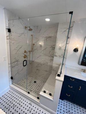 Custom glass shower door ( 973 )-493-6034