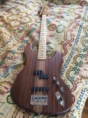 New walnut bass made in 2017 for a friend who wanted the same as my original walnut Dan made in 1993. Stunning.