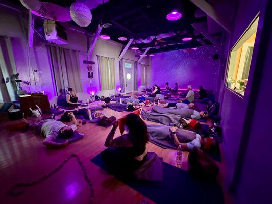 Ganja Yoga! 
+21 Only,  BYO cannabis infused yoga session. Vaping inside, outside smoking lounge.