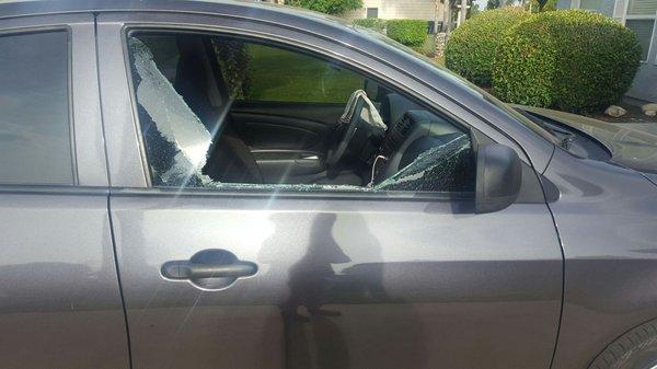 So I had a morning time surprise getting my car broken into!