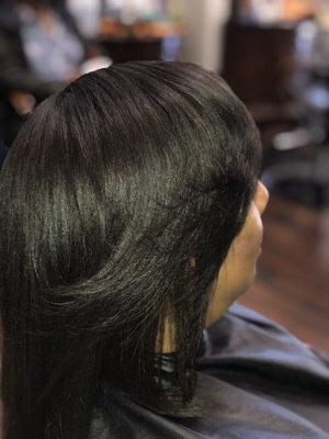 Relaxer Root touch up and trim by Sirena