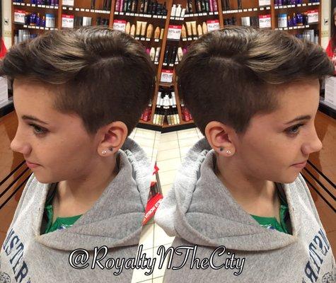 Short pixie cut