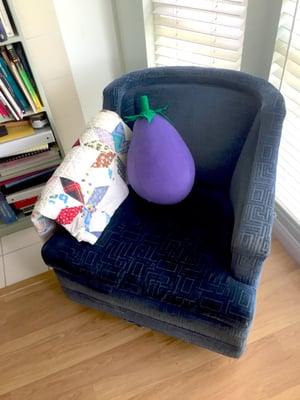 Giant Eggplant pillow/plush.