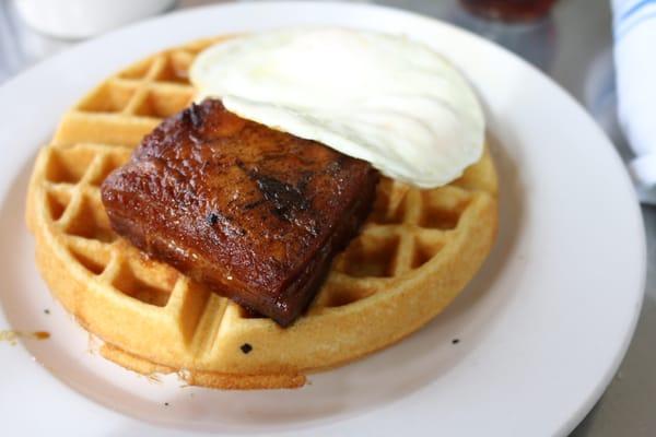 Pork Belly with Cornmeal Waffle