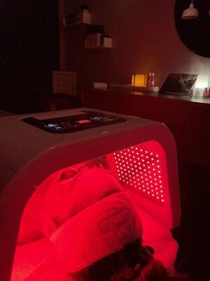 LED red light therapy.