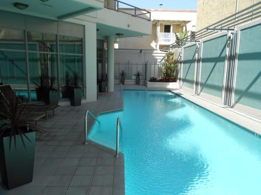 Aria swimming pool.  Not pictured is a hot tub behind and to the left of the photographer.