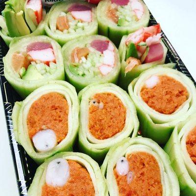 Sakura roll cucumber wraps