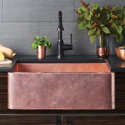 Native Trails Polished Copper Farmhouse kitchen sink, DJ Bath Plus