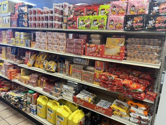 Different varieties cookies are available at the Bakhtar International Market.