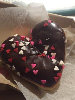 Was my first intro into the yummy heart donuts. Brownie Batter Filling yes