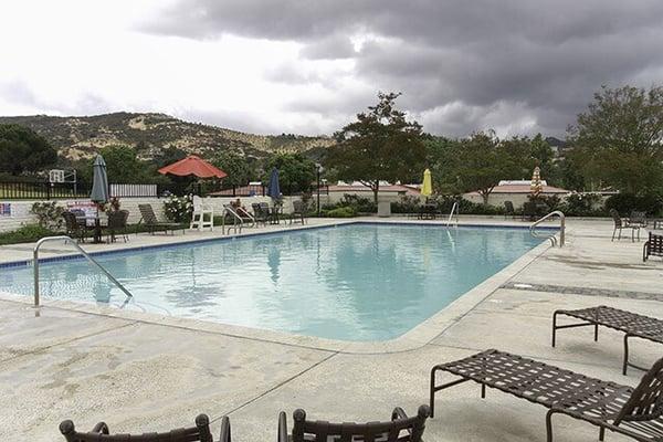 Pool area - they've got a larger adult and smaller kiddie pool.