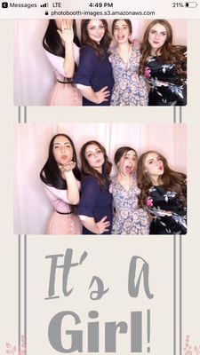 Photo booth pics from baby shower