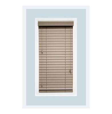 2" Faux Wood Fieldstone (taupe) window blind https://www.amazon.com/dp/B01C398124/