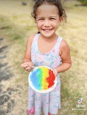 Rainbow shave ice