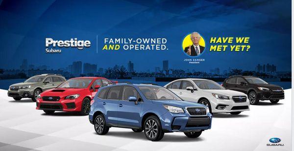 Prestige Subaru Website Landing Banner