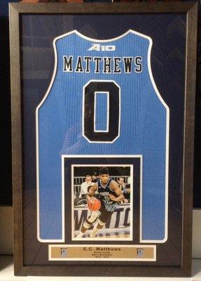 Looking to frame a jersey?  Look no further than Finishing Touches Custom Picture Framing.