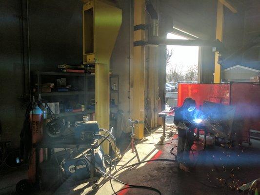 Pipe fabrication shop