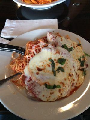 Chicken parm with spaghetti. So good!