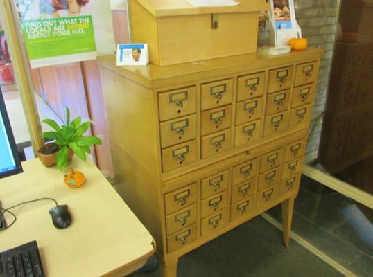 Old card catalog