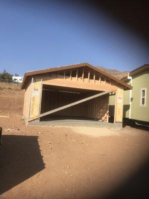 We framed the whole garage in 3 days.