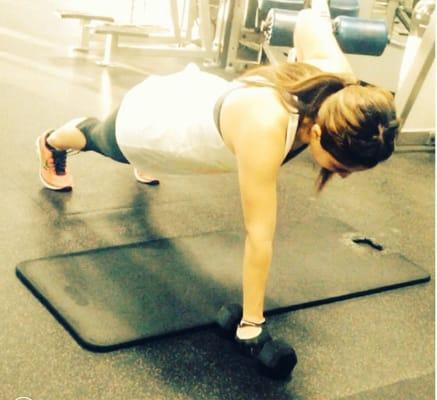 Erika E. Focus on Core Training Total "push up to one arm row alternated"