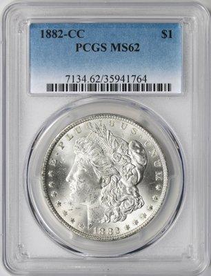 1882-CC Morgan Silver Dollar $1 PCGS MS62