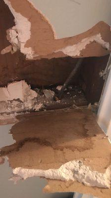 Water damage due to inspection negligence.