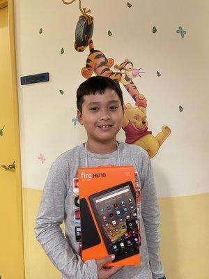 Amazon fire tablet for No Cavity Club winner!