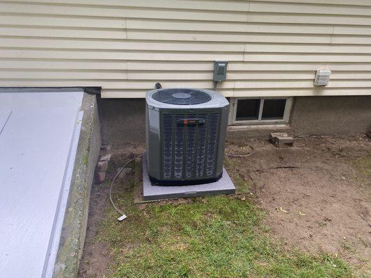 My new AC system and outdoor outlet