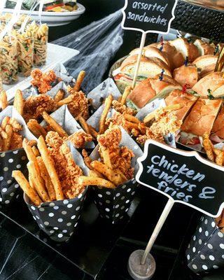 Fried Chicken Tenders & Cajun Fries.