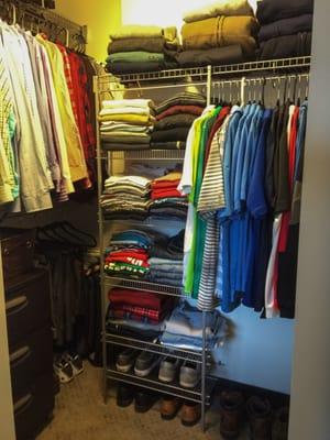 After picture, Man's closet