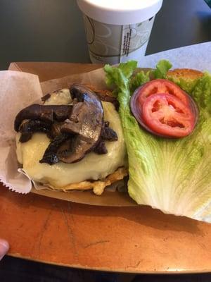 Swiss Mushroom Burger.