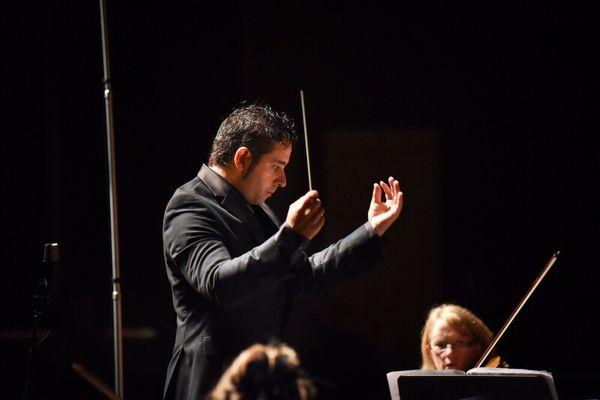 Christian Baldini, Music Director and Conductor, and Jolán Friedhoff, Concertmaster Emeritus