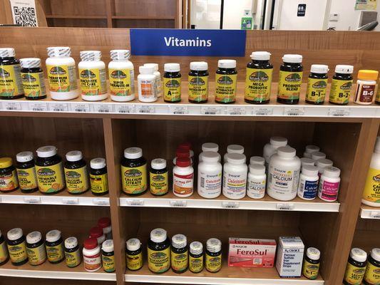 A huge vitamin and supplement selection!!