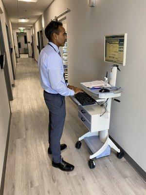 Dr. Thomas Chacko at the Chacko, Allergy, Asthma and Sinus Center office.