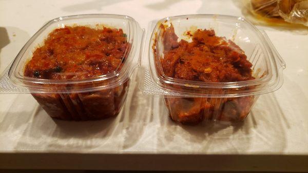 2 small cartons of banchan = $84