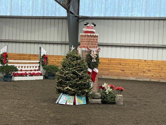 Main indoor arena set up for "A" rated show week of Christmas