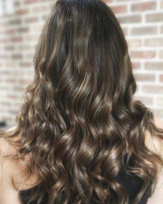 Balayage, glaze, shadow root, haircut, blowout & waves by Brooke