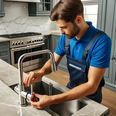 Elevate your kitchen with our luxury faucet installations. Available for weekend appointments.